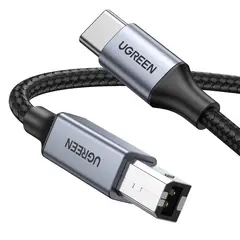 UGREEN - Cable Impresora USB B a USB C 3FT Nylon 480Mbps