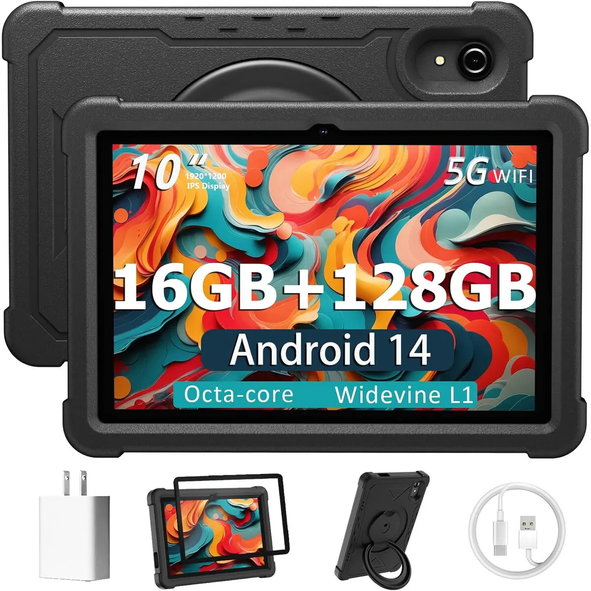GENERICO - Tablet HUIHUANG E10 10 Android 14 16GB RAM 128GB ROM