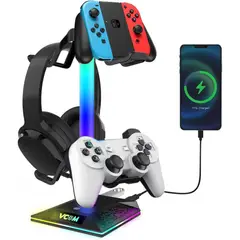VCOM - Soporte Audafonos RGB 701A 2 Puertos USB Control