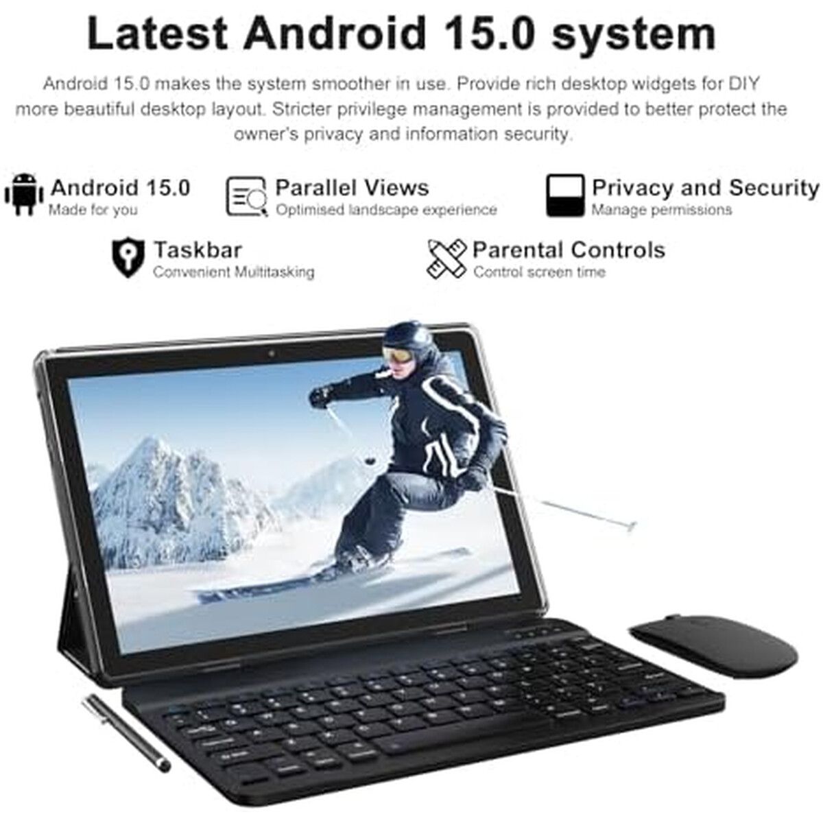GENERICO - Tablet ICONLINK ZB32A 10.1 Android 15 12GB 64GB 2en1 WiFi6