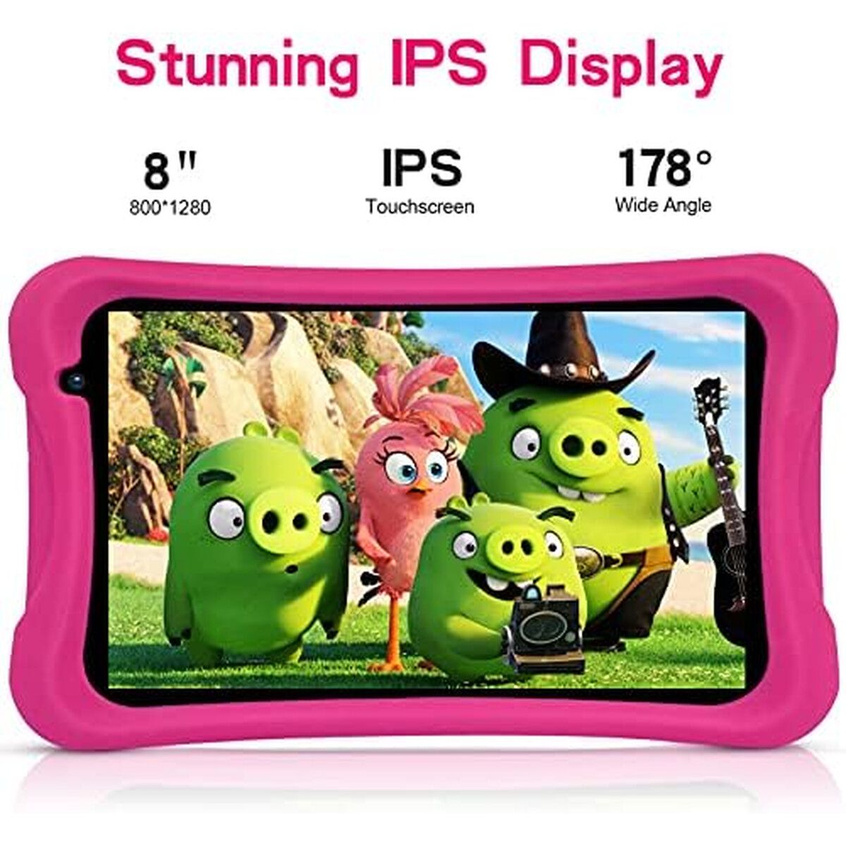 GENERICO - Tablet PRITOM 8 Android 13 64GB Quad Core WiFi Rosa Niaos