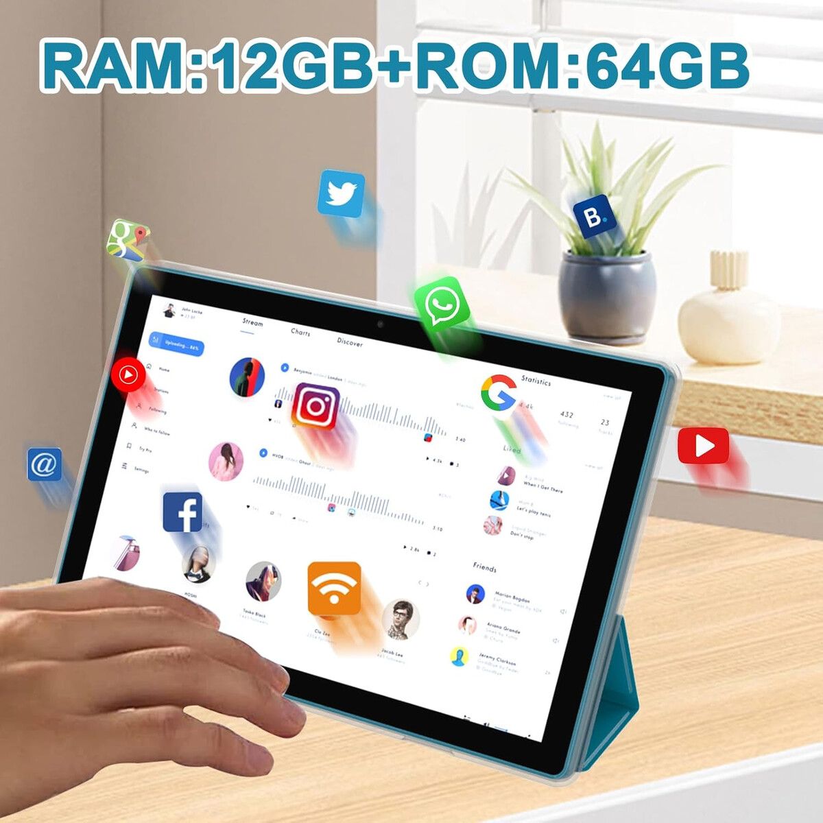 GENERICO - Tablet NOVOJOY 10 Android 15 12GB 64GB Funda Stylus