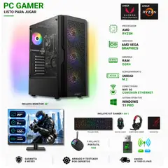 AMD CORP - Pc Gamer Ryzen 7 5700G - 16GB - Vega 8 - 1TB - (Monitor 22" + Parlante) AX20.