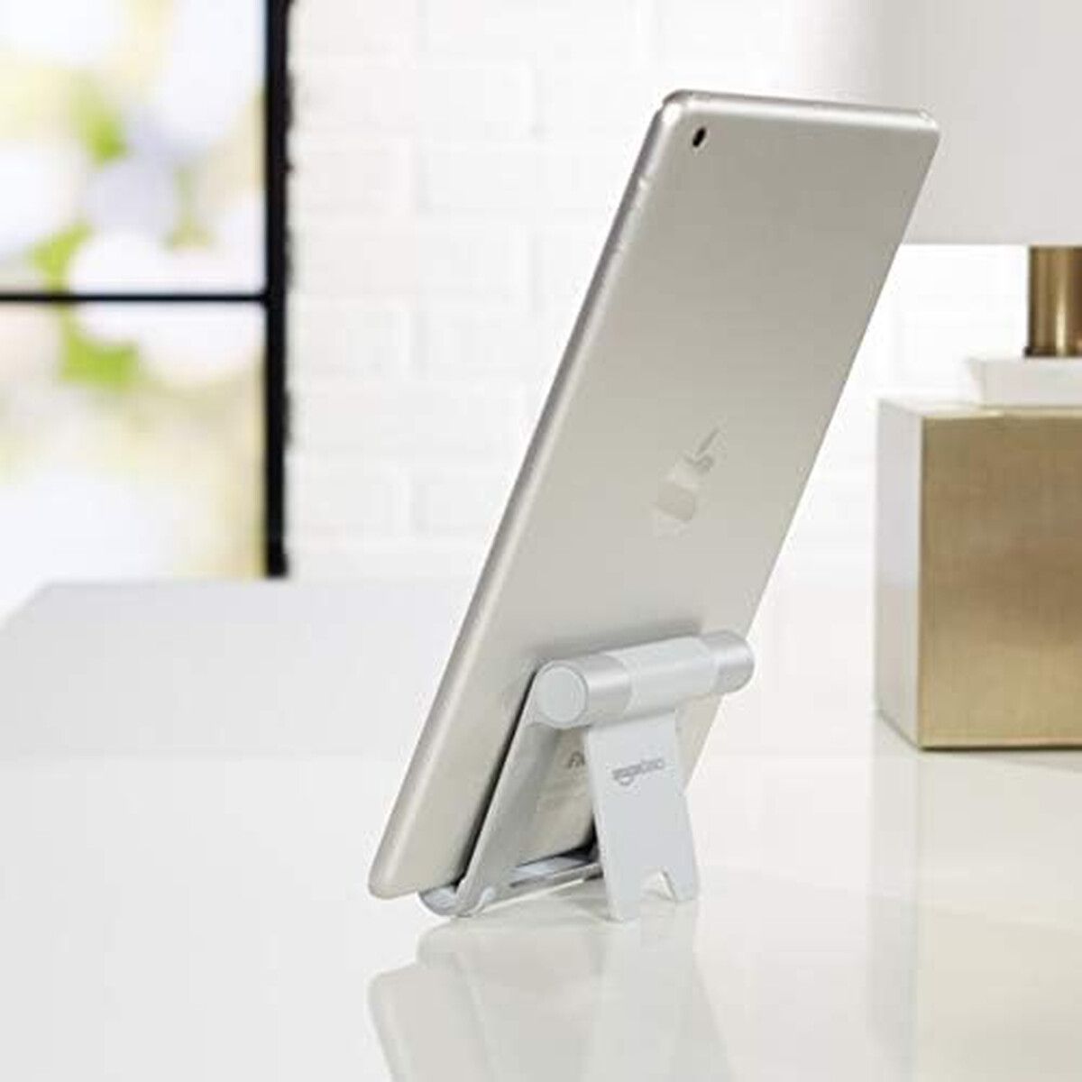 AMAZONBASICS - Soporte Tablet AmazonBasics L6LSH001CSR Multiangulo Plateado