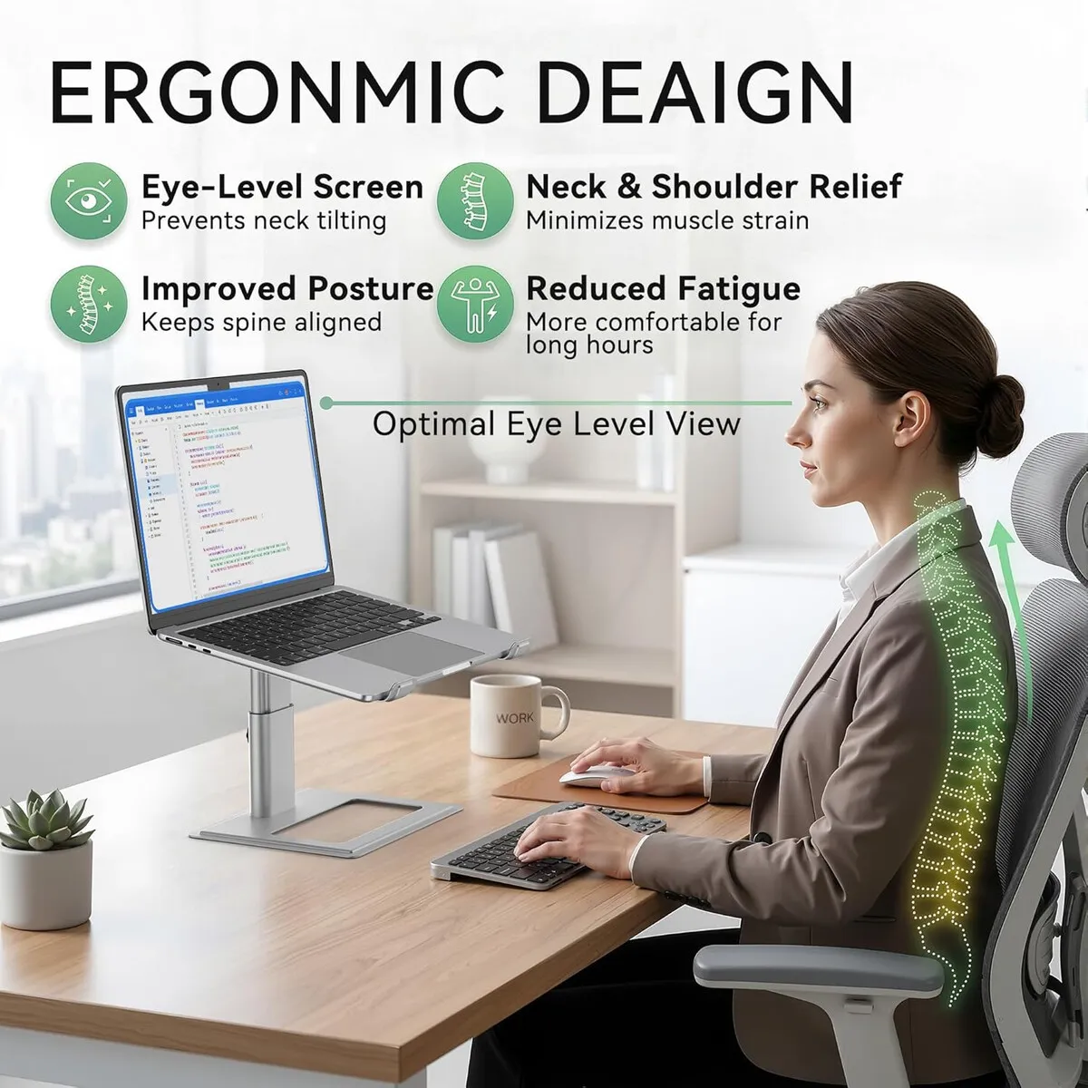 GENERICO - Soporte Ajustable para Laptop SOUNDANCE 10 a 17.3 Pulgadas