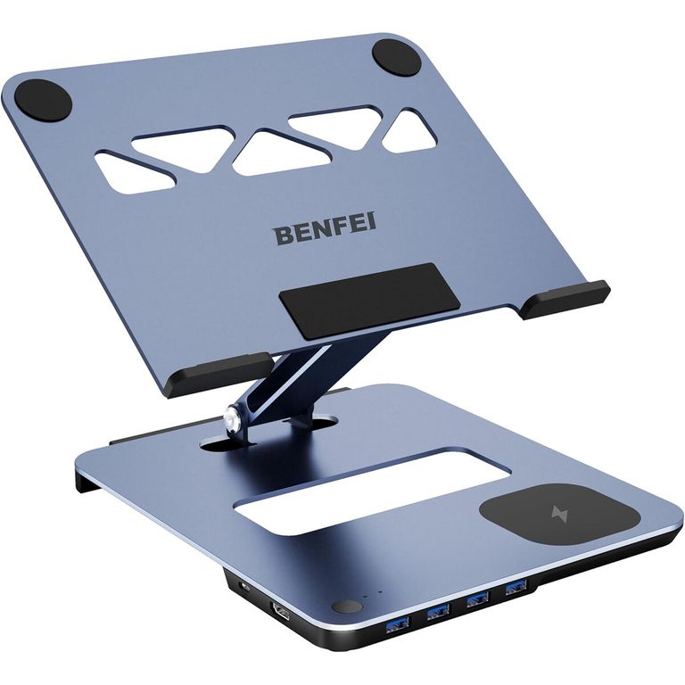 GENERICO Soporte para Laptop BENFEI con Docking USB C 6en1 y Carga 15W