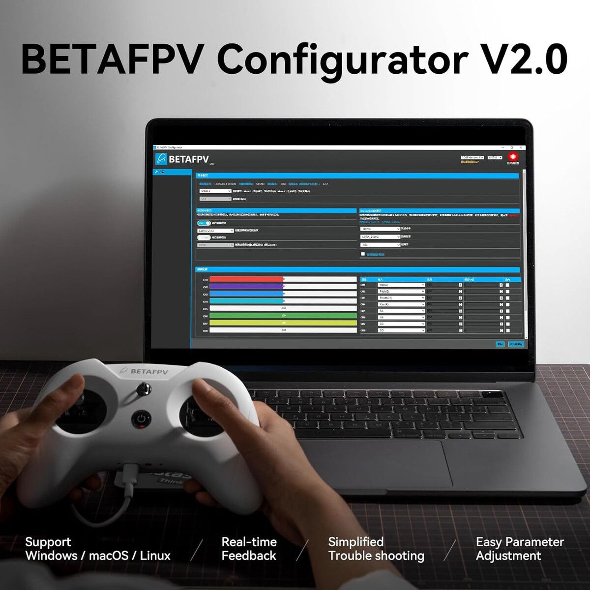 GENERICO - Control Remoto BETAFPV LiteRadio 3 Frsky D16 D8 SFHSS