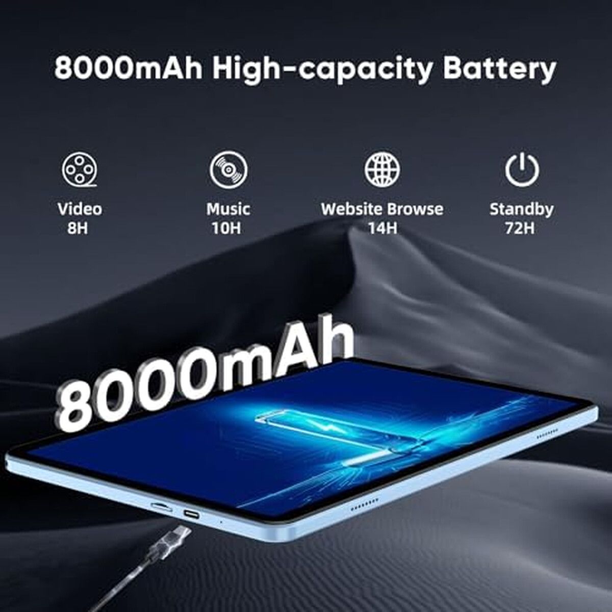GENERICO - Tablet WXUNJA 11 Android 15 12GB RAM 128GB ROM OctaCore