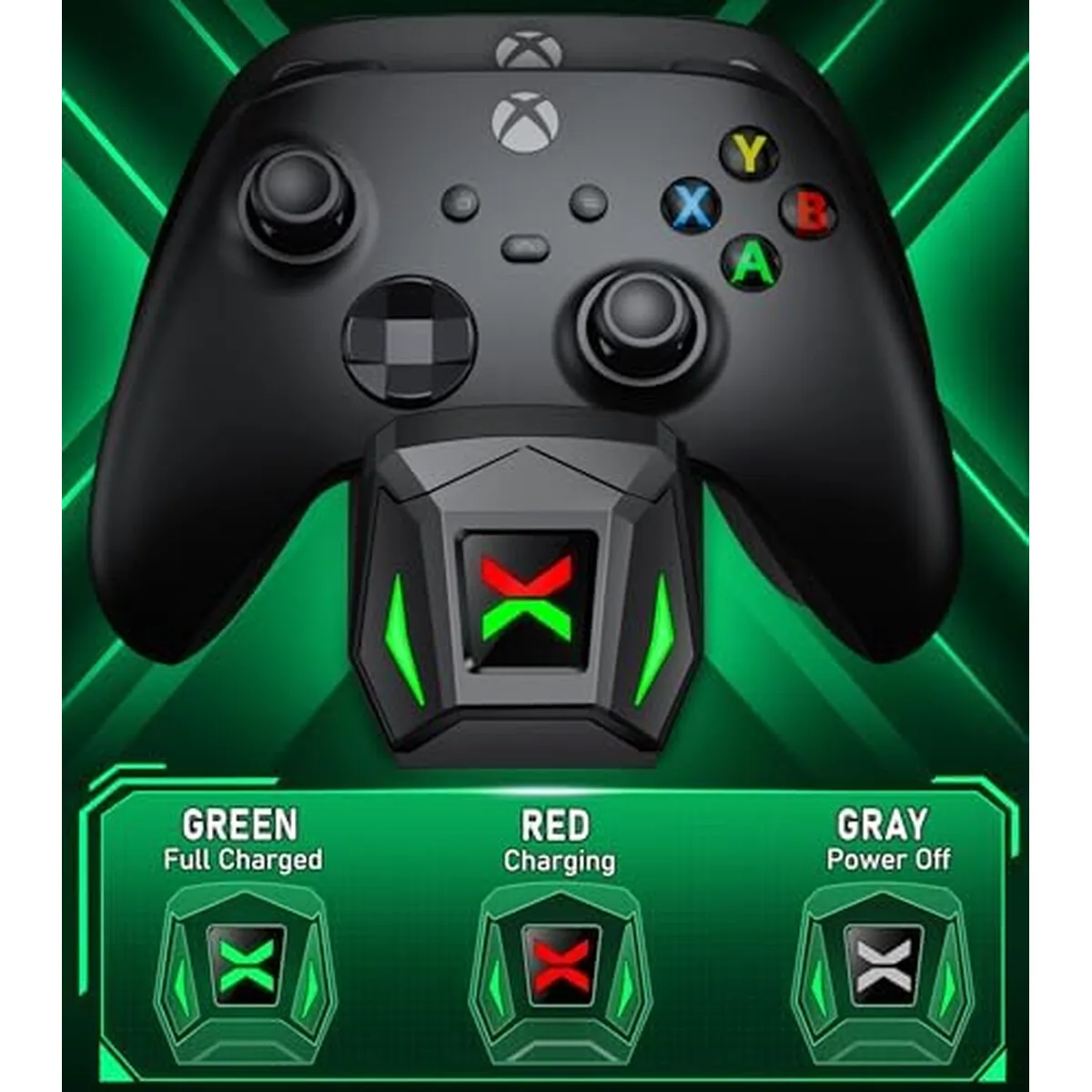 XBOX - Cargador NinABXY 2x5520mWh Bateraa Xbox Series XSOne