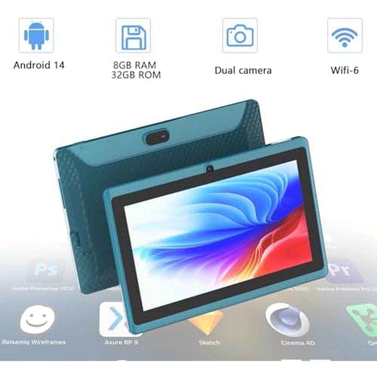 GENERICO - Tablet ZZB Q8 7 Android 14 8GB RAM 32GB WiFi 6