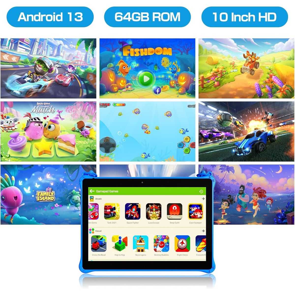 GENERICO - Tablet Infantil PRITOM Touch 10 Android 13 10 64GB