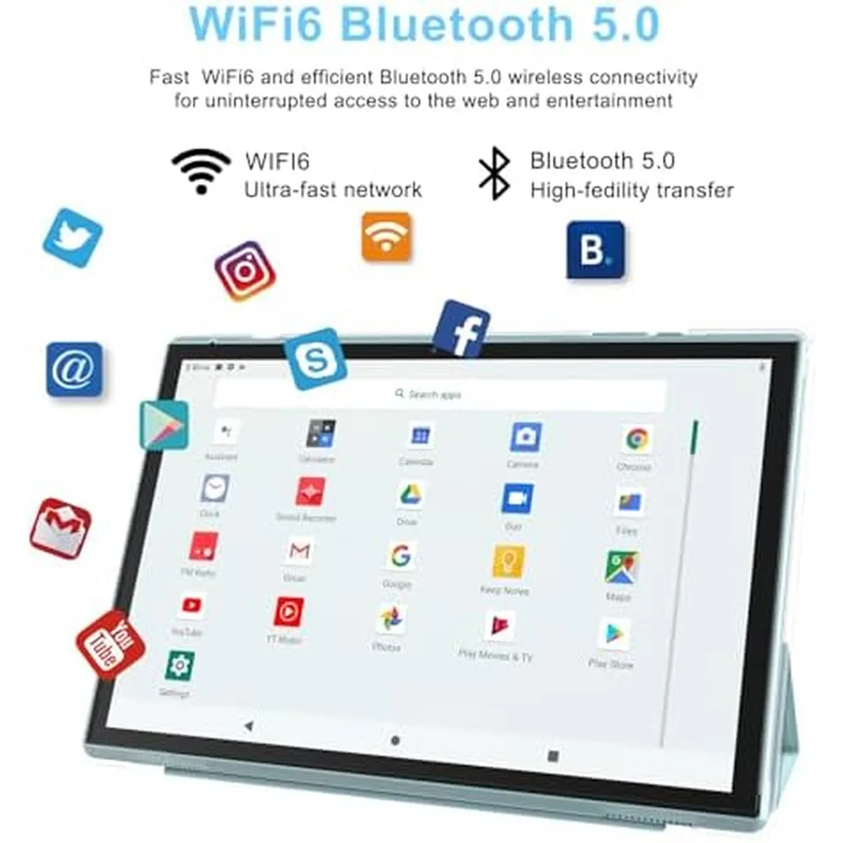 GENERICO - Tablet ZZB ZB10 10.1 Android 14 6GB 32GB Funda Stylus