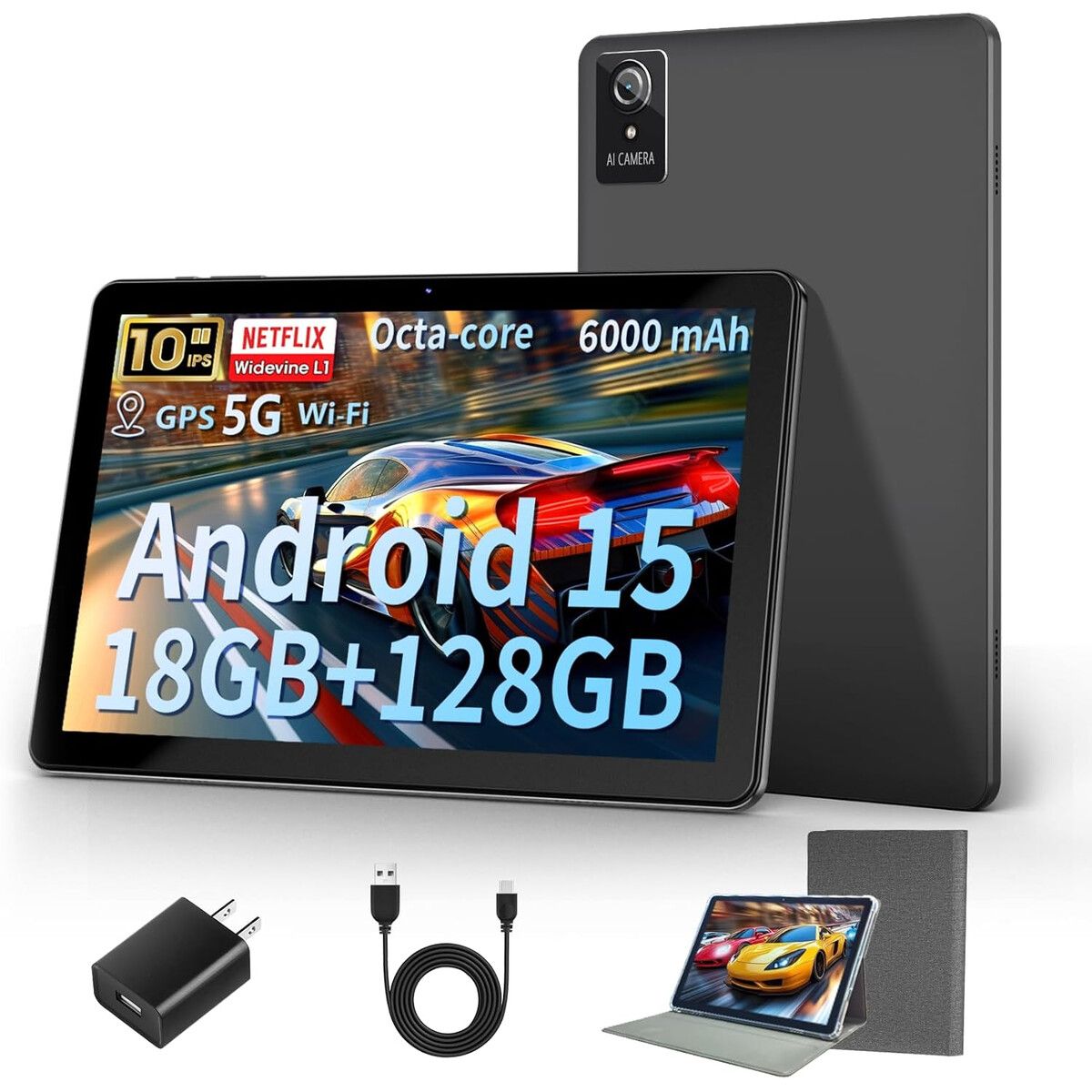 GENERICO - Tablet Aobante K50 10.1 Android 15 18GB 128GB WiFi 6
