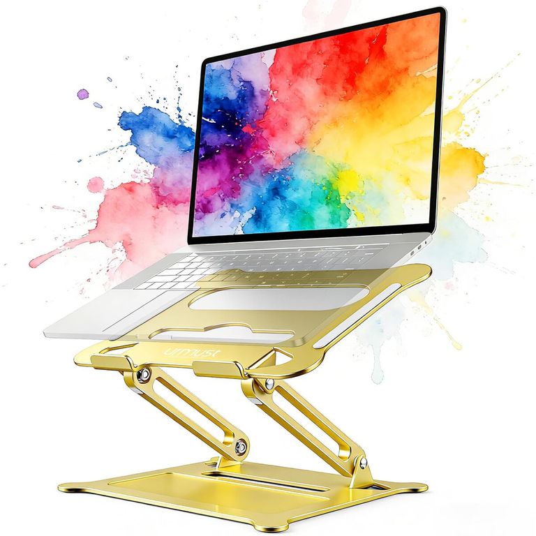 GENERICO Soporte Laptop Urmust 1015.6 Aluminio Plegable Dorado