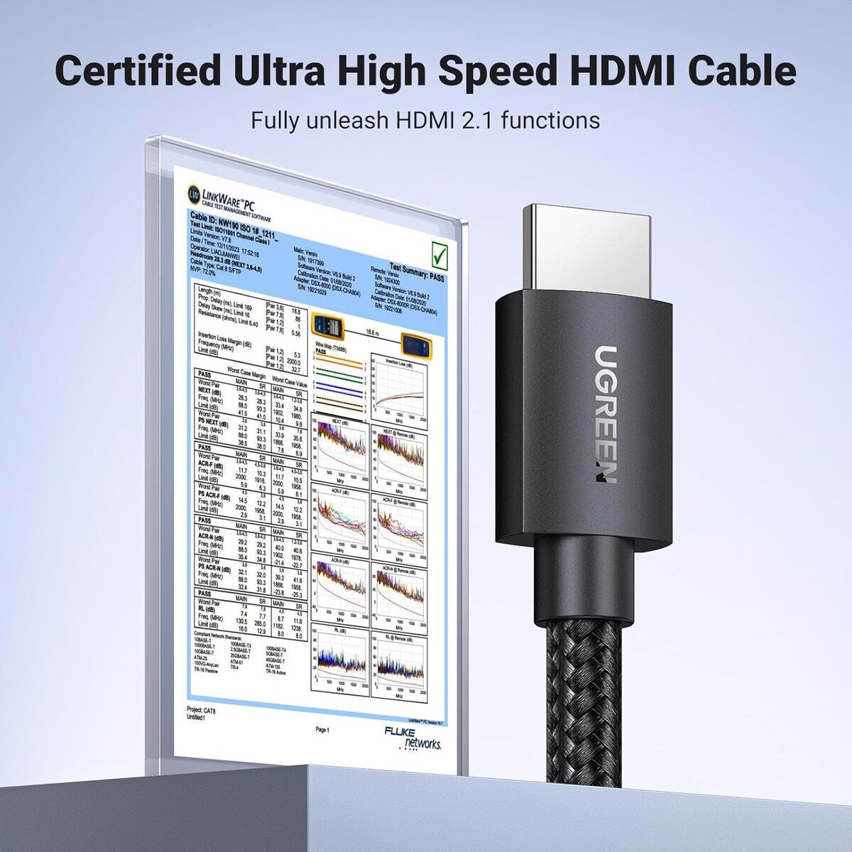 UGREEN - Cable HDMI 2.1 UGREEN 8K 2m Ultra Alta Velocidad 48Gbps