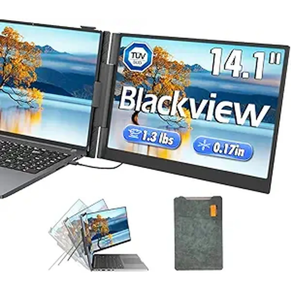 BLACKVIEW - Monitor Portatil Blackview 14 FHD Dual Vision SCM6 USBC