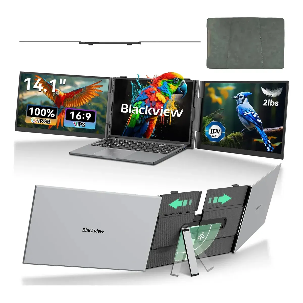 BLACKVIEW - Monitor Portatil Blackview 14 FHD Dual Vision SCM6 USBC