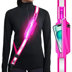 GENERICO - Cinturaan Reflectivo LED Ylzzrs Porta Celular Rosa