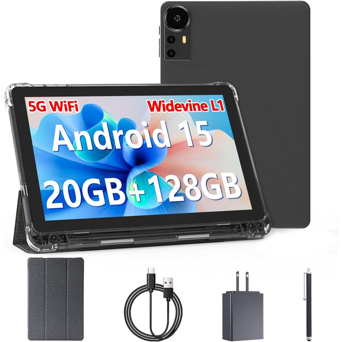 GENERICO - Tablet Bnegynng Android 15 10 20GB RAM 128GB ROM WiFi 5G