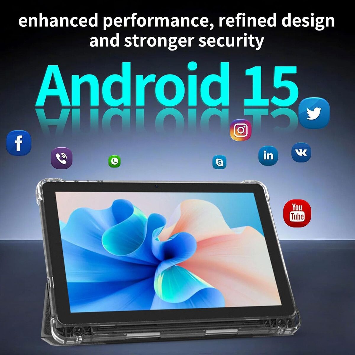 GENERICO - Tablet Bnegynng Android 15 10 20GB RAM 128GB ROM WiFi 5G
