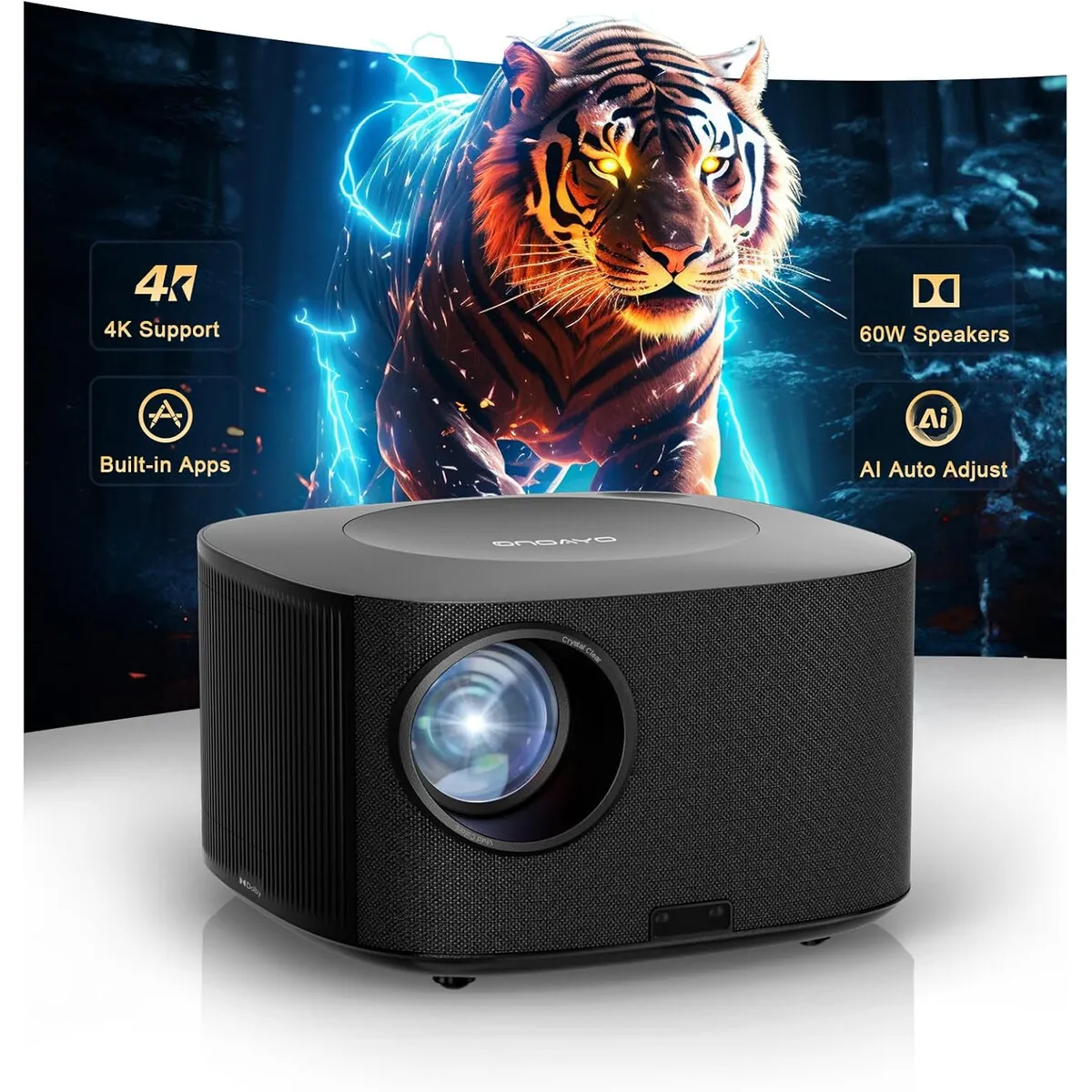 Proyector 4K ONOAYO ONO5 Pro WiFi Bluetooth 60W Dolby Outdoor, marca GENERICO - Foto Principal