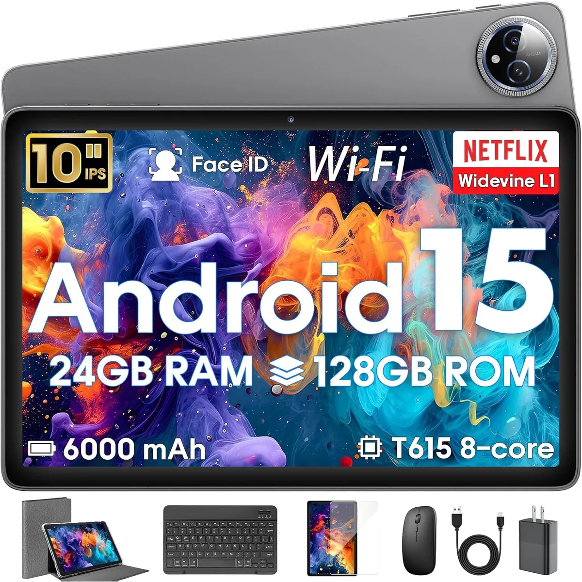 GENERICO - Tablet Android 15 Hasskya K80 10.1 24GB RAM 128GB ROM
