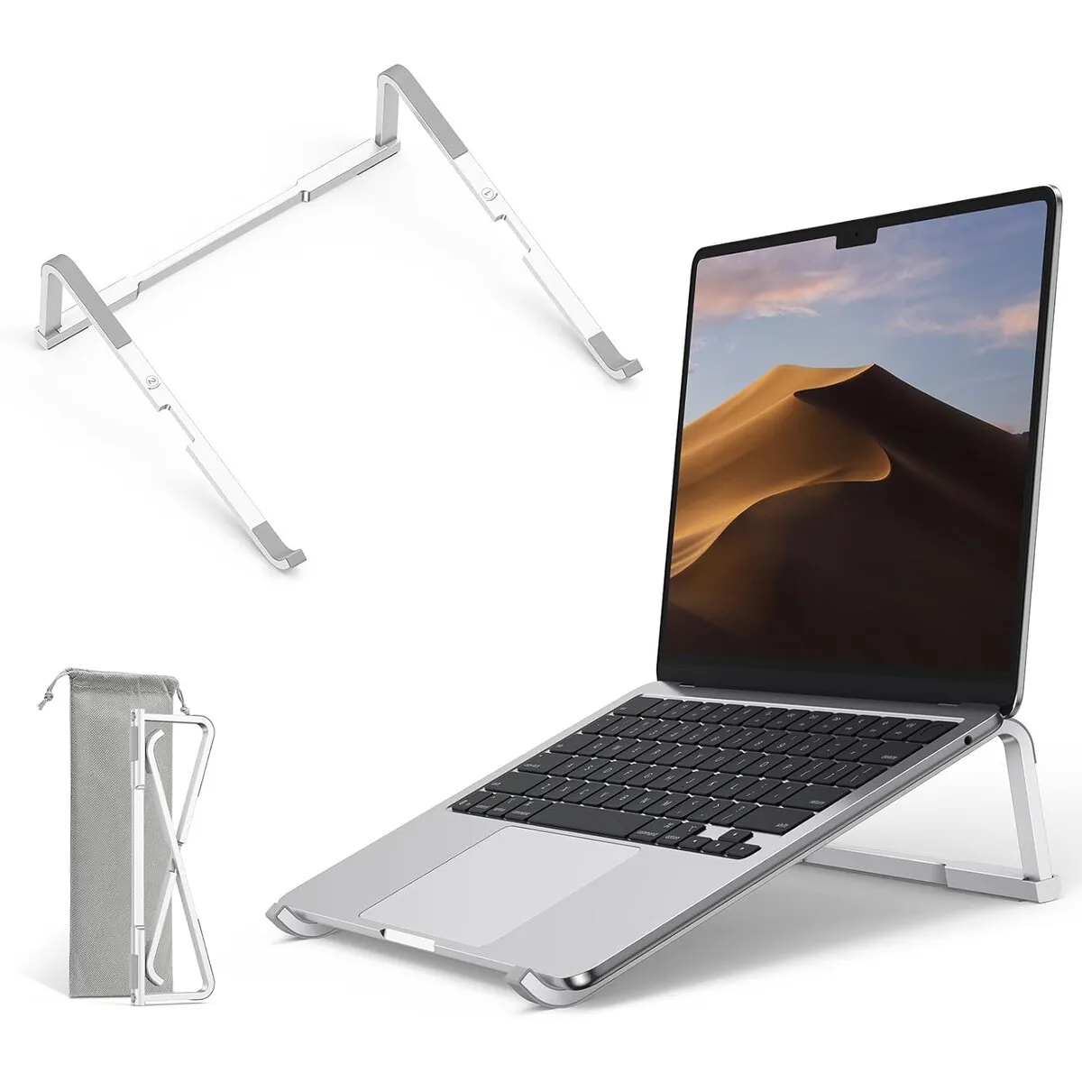 GENERICO - Soporte para Laptop OMOTON Plegable Aluminio 1016 pulgadas