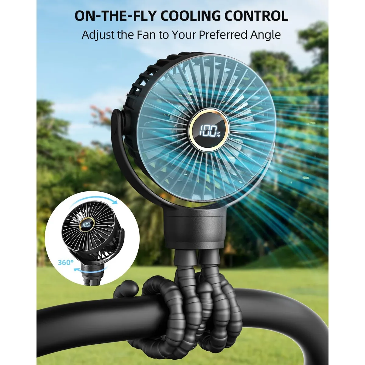 GENERICO - Ventilador Portaatil Buywoo M25 Recargable 3 Velocidades Clip