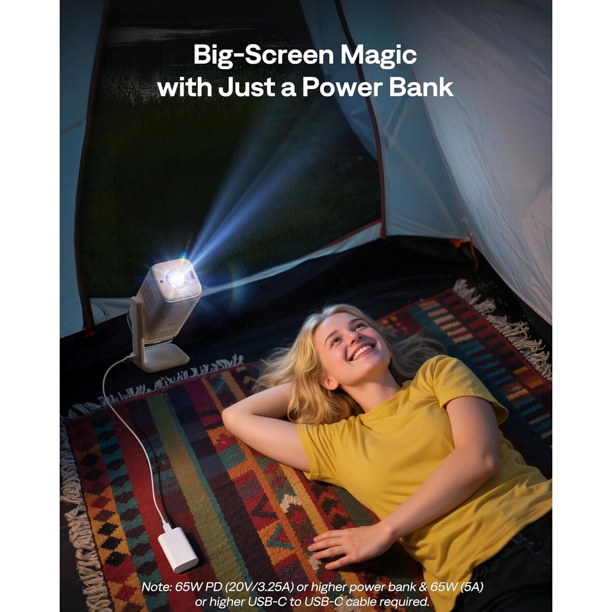 GOOGLE - Proyector Portatil Aurzen BOOM Air Google TV 1080p USBC