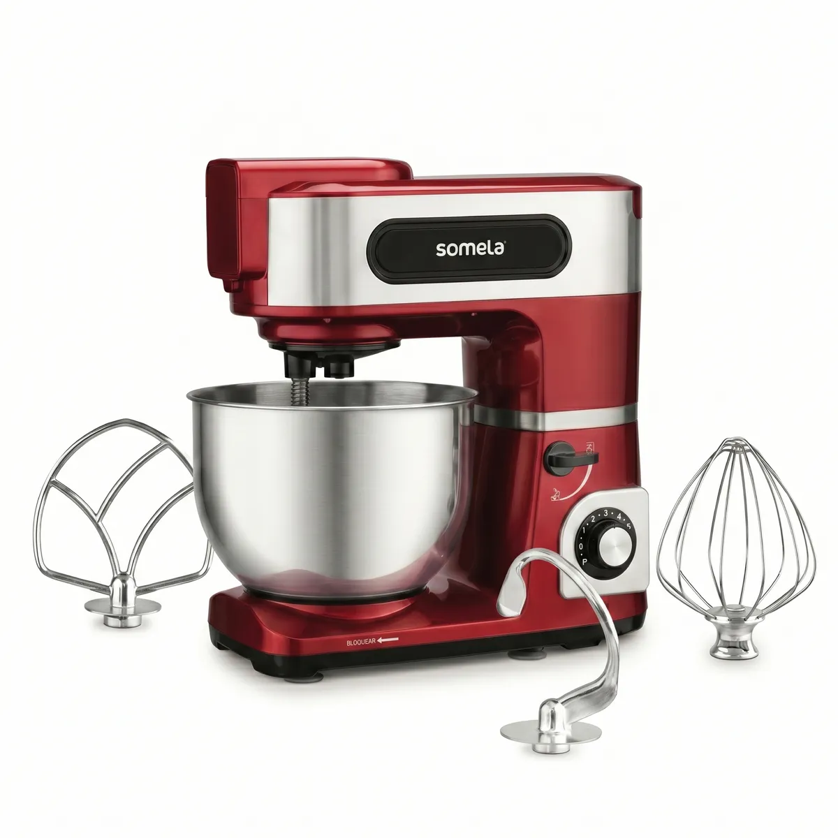 SOMELA - Batidora Pedestal Somela Serie Berry Mixer KM3000 Rojo