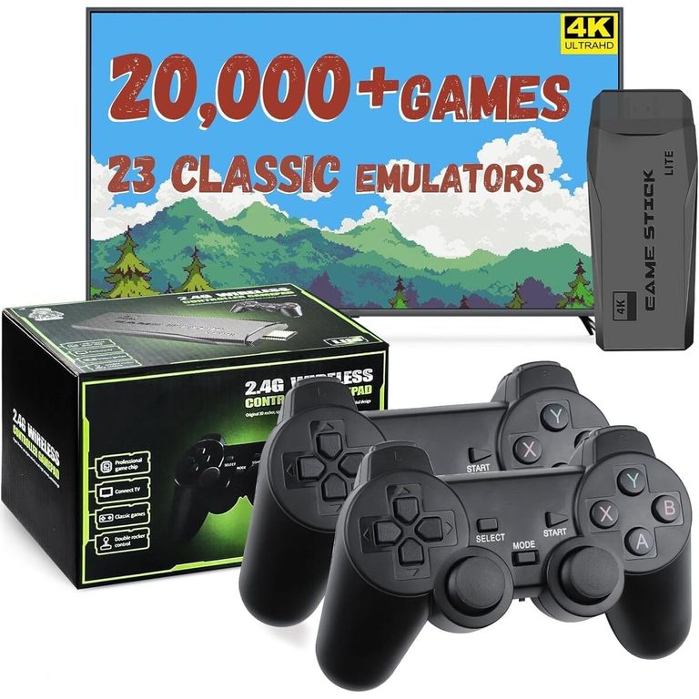 GENERICO Consola Retro LIUWEI GameStick Pro 20000 juegos 4K HDMI
