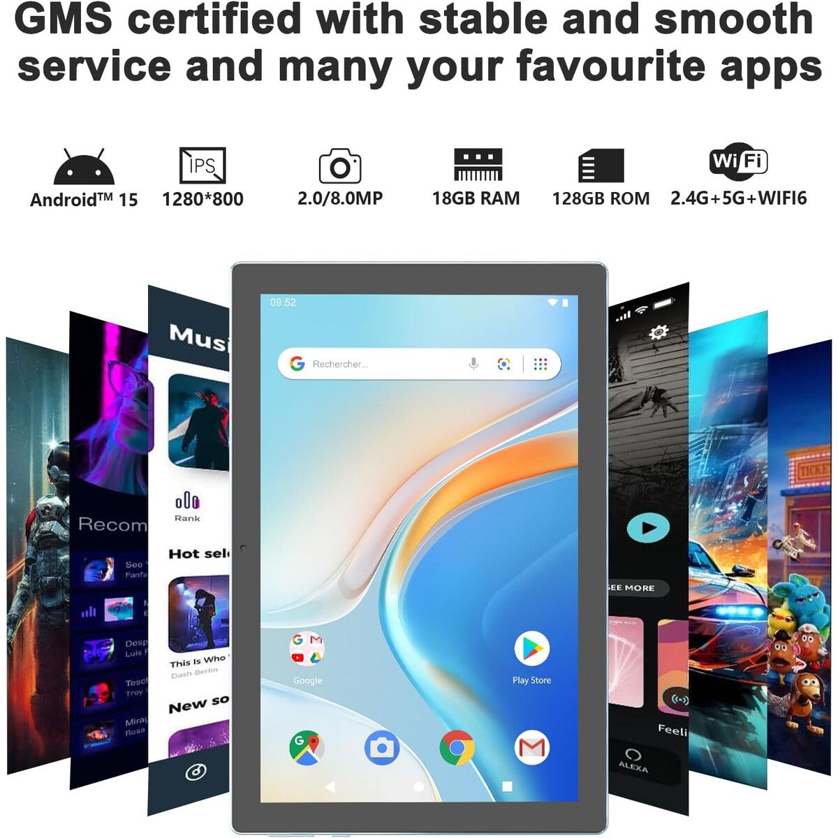 GENERICO - Tablet COOPERS CP20 Pro 10 pulg Android 15 18GB 128GB WiFi6