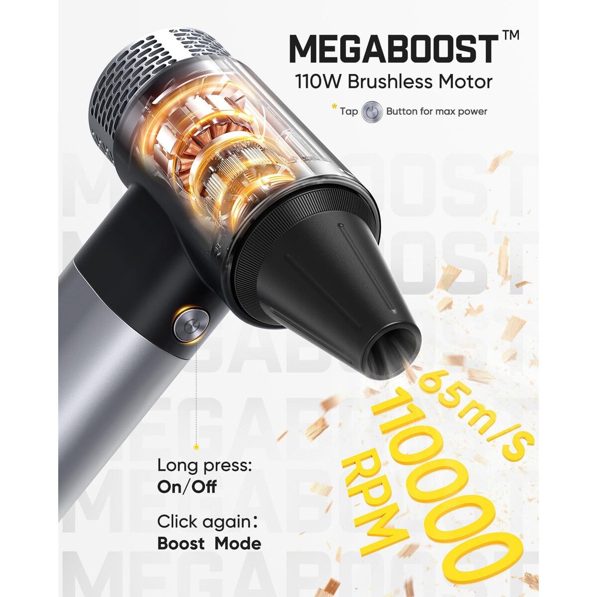 GENERICO - Soplador Portatil Fanttik Gust B11 Mix 110000RPM 2en1