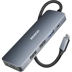 GENERICO - Hub USB C BENFEI 5en1 4K HDMI 100W 10Gbps 20cm