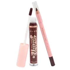 MAXBELLE - Labial Liquido Matte Más Delineador De Labios 2 En 1 MB1230 Pack 12