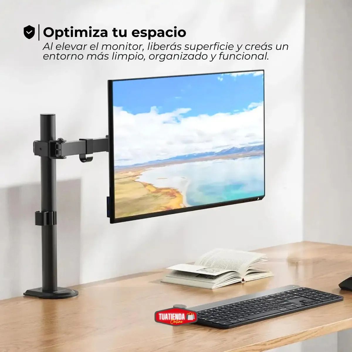 IRM - Soporte Monitor Escritorio Brazo Articulado Ajustable 15 A 33 Pulgadas Vesa