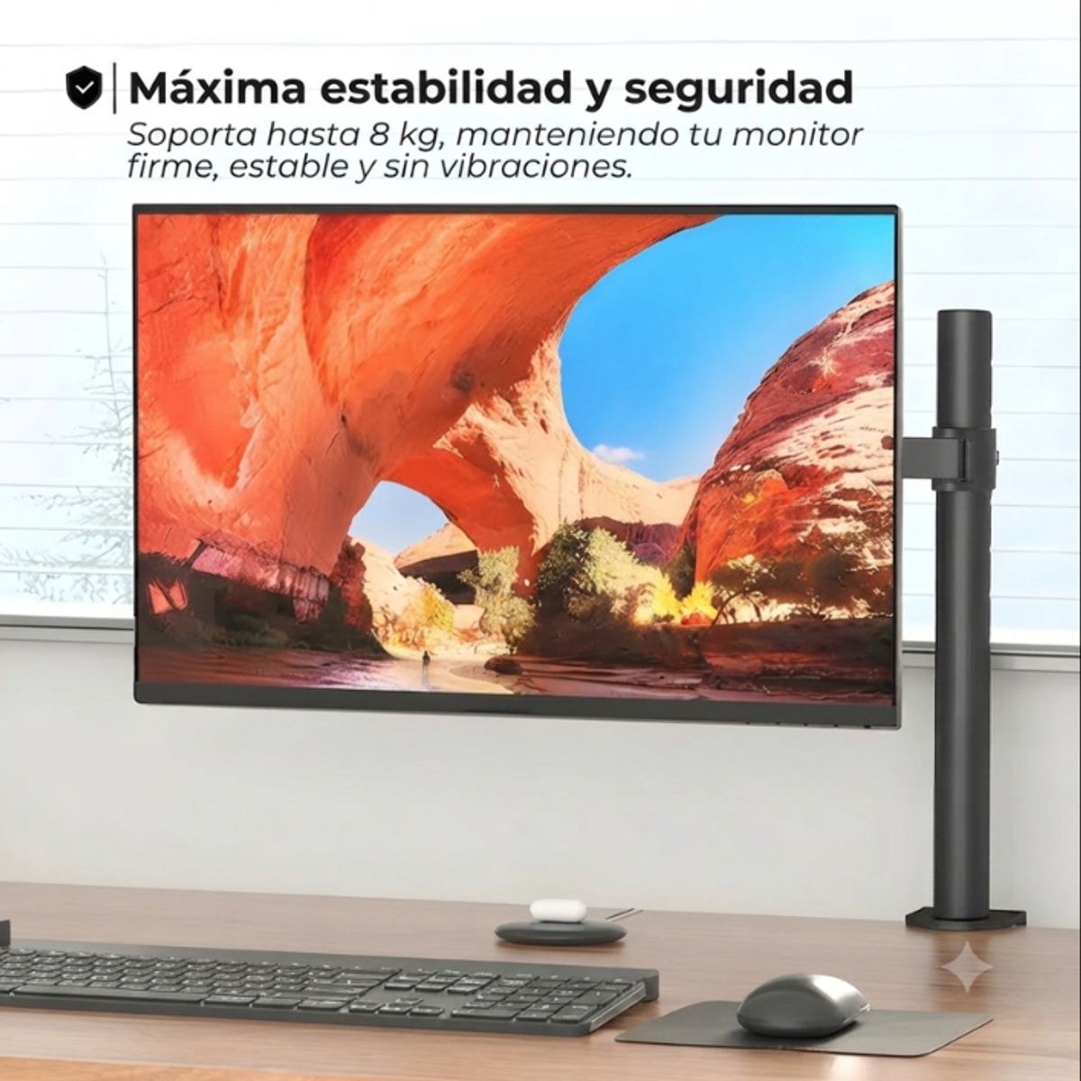 IRM - Soporte De Monitor Para Escritorio Brazo Articulado Giratorio 15 A 33 Vesa
