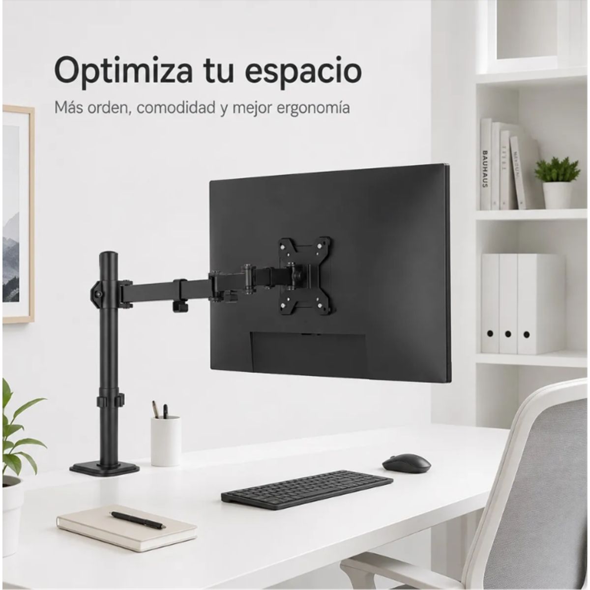 IRM - Brazo Soporte Monitor Escritorio Ajustable Inclinable Giratorio 15 A 33 Vesa