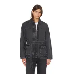 JACINTA TIENDA - Chaqueta Denim Pola negro