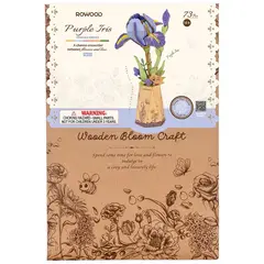 ROBOTIME - Iris Morado de Madera TW121 Flor DIY Rowood