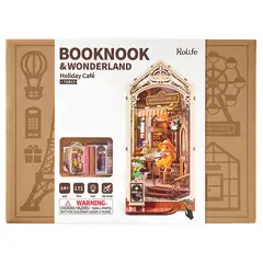 ROBOTIME - Puzzle Separador de libros Holiday Café TGB15 Book Nook Rolife