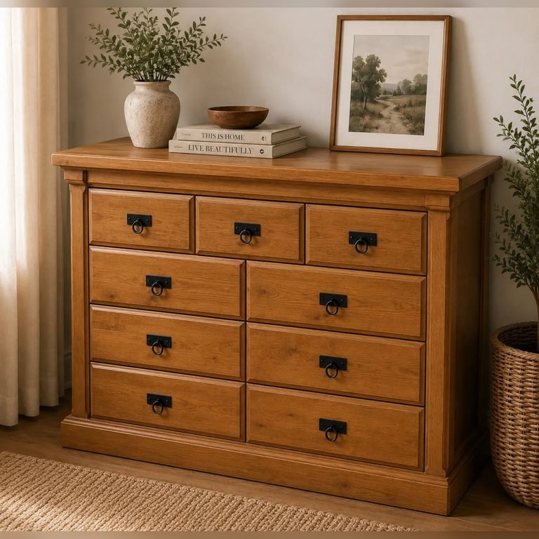 Comoda 9 Cajones Munich Color Caramelo