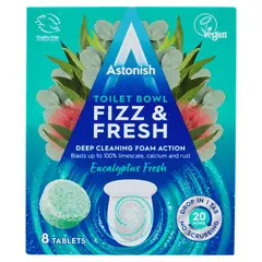 ASTONISH - Pastillas Inodoro Fizz & Fresh Eucalipto Fresh 8un