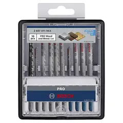 BOSCH - Set 10 Hojas Caladora Wood and Metal T144DP T121BFC