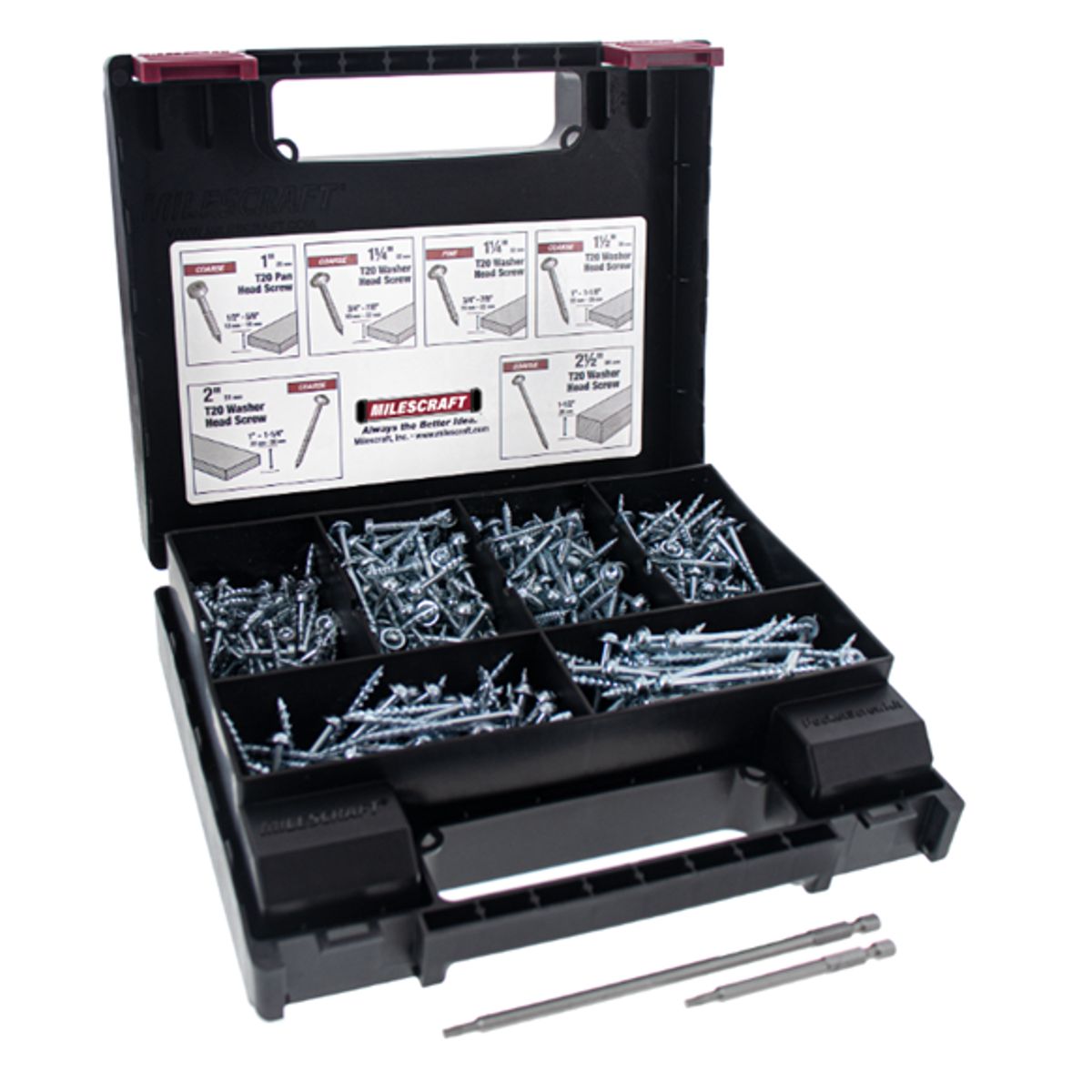 MILESCRAFT - Kit de tornillo de Zinc T20 PocketScrewKit Milescraft