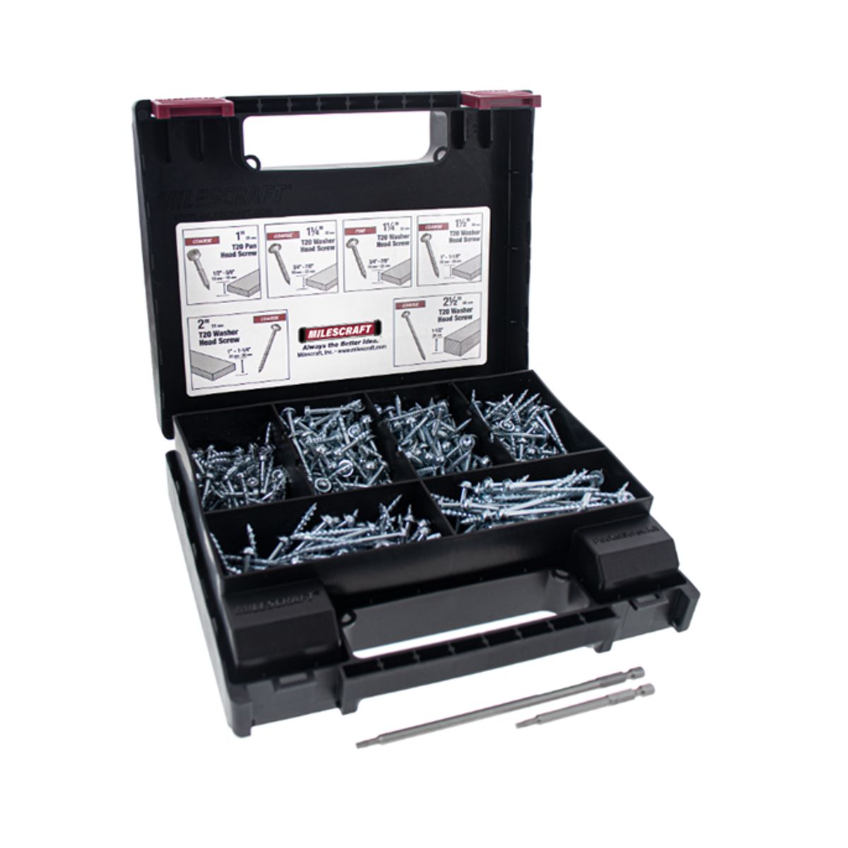 MILESCRAFT - Kit de tornillo de Zinc T20 PocketScrewKit Milescraft