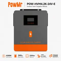 BLACKVIEW - Inversor Solar Híbrido PowMr 4200W 24V - Funciona Sin Baterías