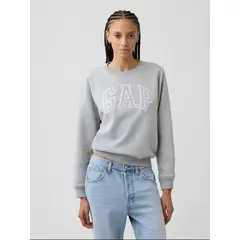 GAP - Polerón Mujer Logo Sin Cierre Gris