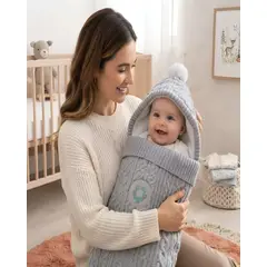 MYLHOGAR - Saco De Dormir Bebe Para Invierno Tejido Trenzado