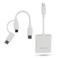 VIVITAR - Lector Tarjetas SD MicroSD Compact Flash USBC